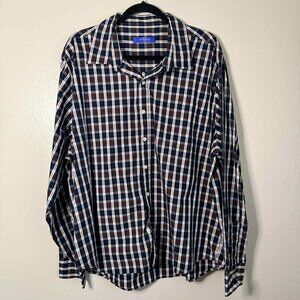 Weekend Navy and White Casual Button Down Shirt
